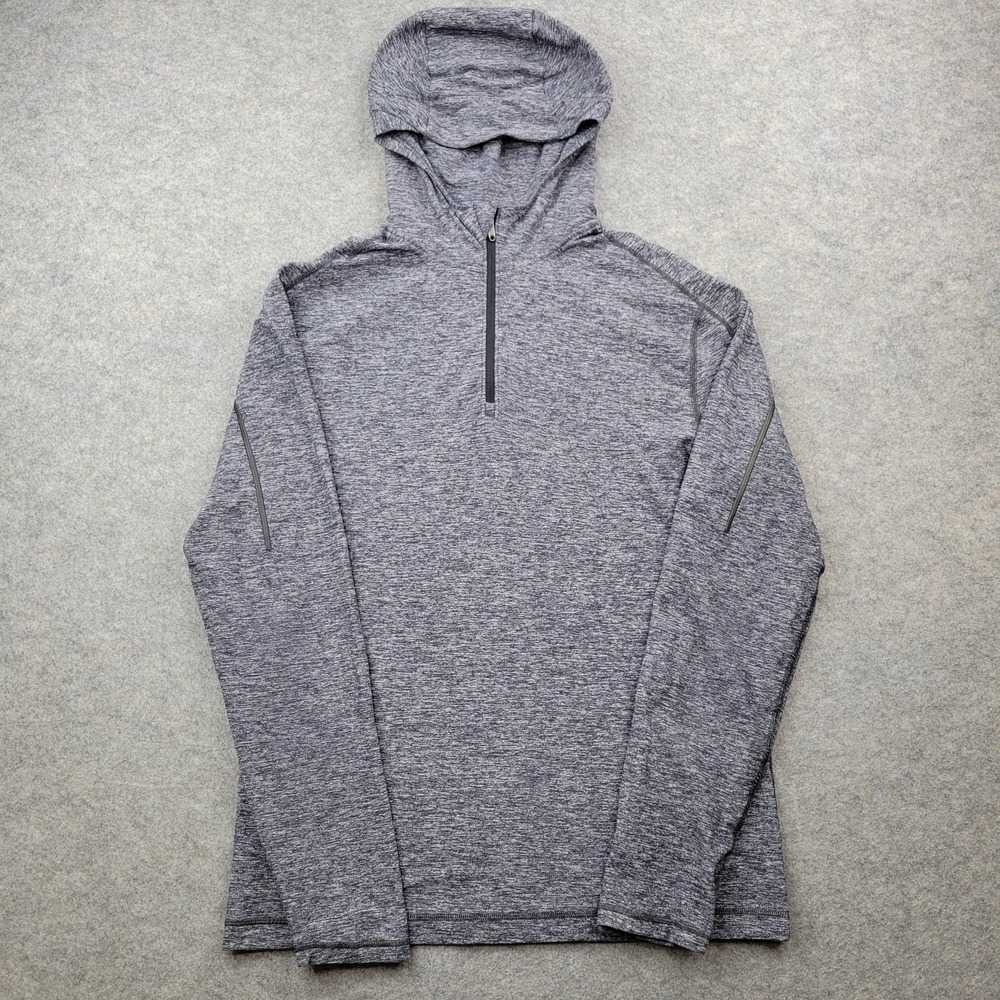 Lululemon Pullover Mens Small Hooded 1/4 Zip Long Sleeve Athletic Top Gym